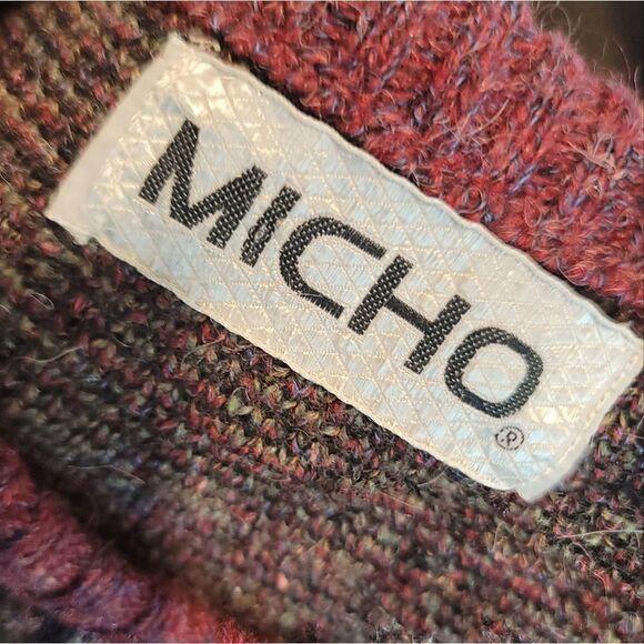 VINTAGE MICHO Wool Blend Floral Sweater - Picture 9 of 10